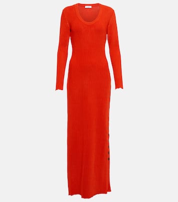 Abito lungo in maglia a coste | Alaïa