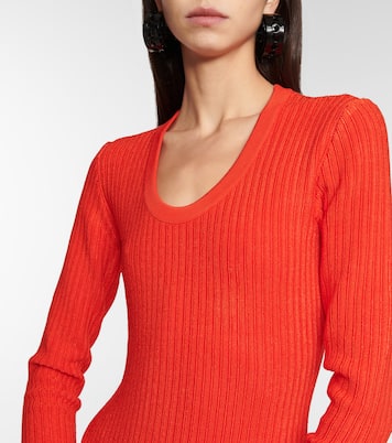 Abito lungo in maglia a coste | Alaïa