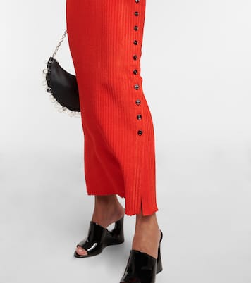 Abito lungo in maglia a coste | Alaïa