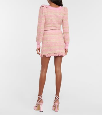 Balsam tweed miniskirt | LoveShackFancy