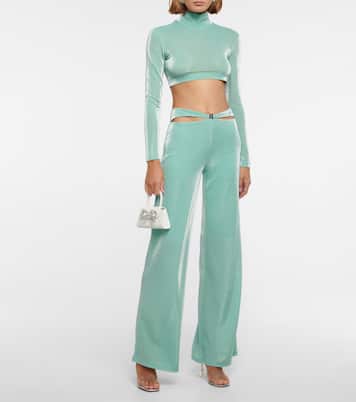 Metallic turtleneck crop top | Rotate