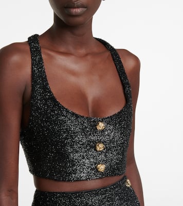 Cropped-Top Sparkle | Ganni