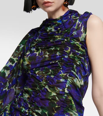 Draped floral top | Dries Van Noten