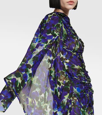 Draped floral top | Dries Van Noten