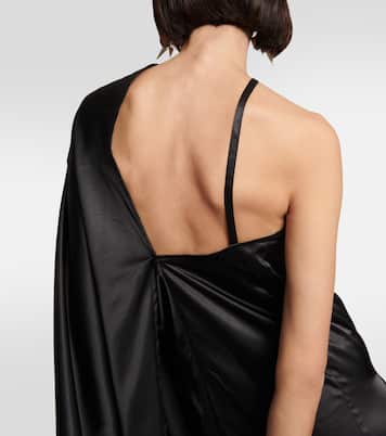 Robe longue asymétrique en satin | Acne Studios