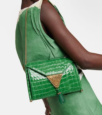 Sac Downtown Envelope en cuir embossé | Aquazzura