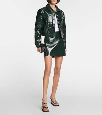 White Label Mid-Rise-Minirock aus Lederimitat | Proenza Schouler