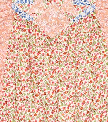 Jyoti floral ruffle-detail cotton dress | Louise Misha