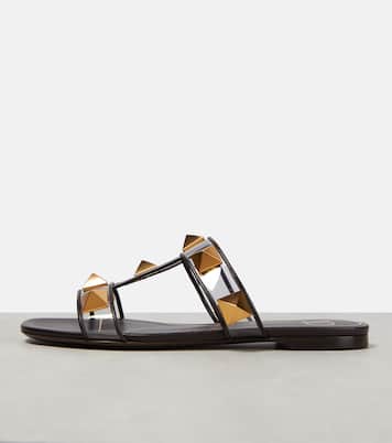 Roman Stud PVC and leather slides | Valentino Garavani