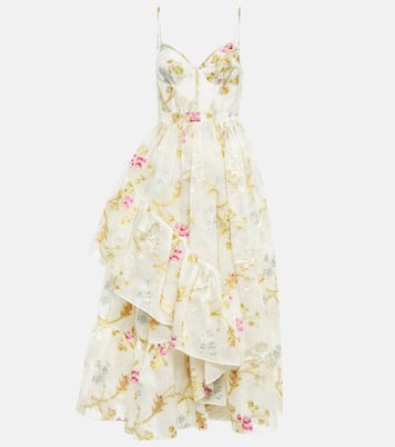 Alani linen and silk-blend midi dress | Erdem