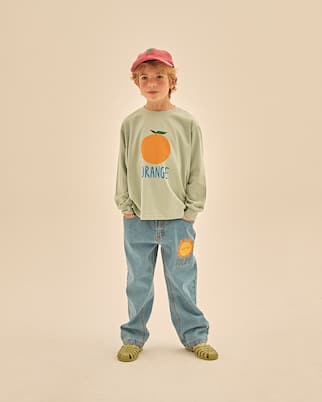 Printed long-sleeved cotton T-shirt | Jellymallow
