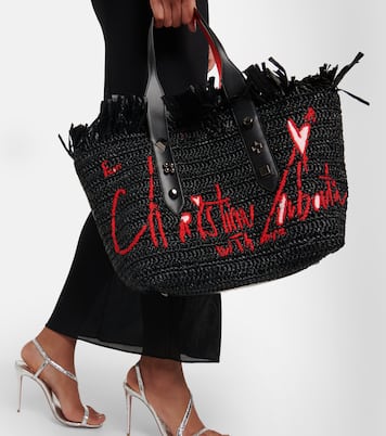 Borsa Frangibus Medium in rafia | Christian Louboutin