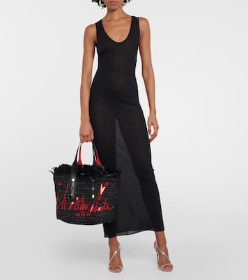 Borsa Frangibus Medium in rafia | Christian Louboutin