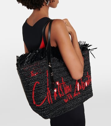 Borsa Frangibus Medium in rafia | Christian Louboutin