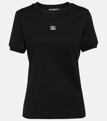 Camiseta en jersey de algodón adornada | Dolce&Gabbana