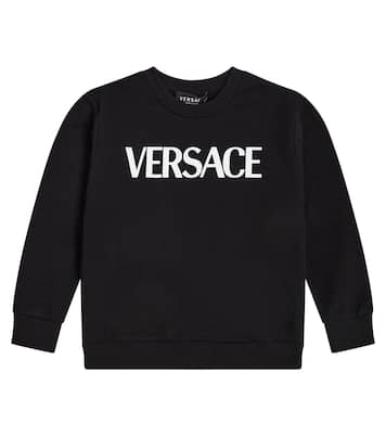 Sudadera con capucha de algodón con logo | Versace Kids