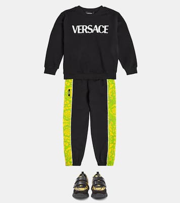 Sudadera con capucha de algodón con logo | Versace Kids