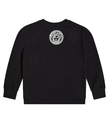Sudadera con capucha de algodón con logo | Versace Kids