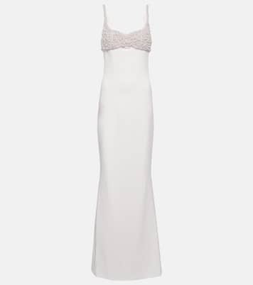 Bridal Beatriz embellished crepe gown | Safiyaa