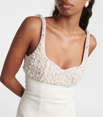 Bridal Beatriz embellished crepe gown | Safiyaa