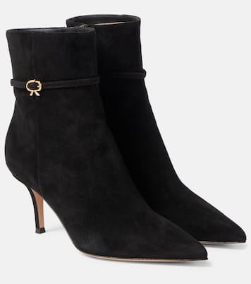 Ribbon Ville suede ankle boots | Gianvito Rossi