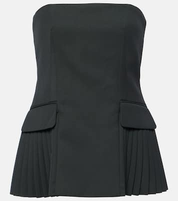Vita off-shoulder wool-blend bustier top | Simkhai