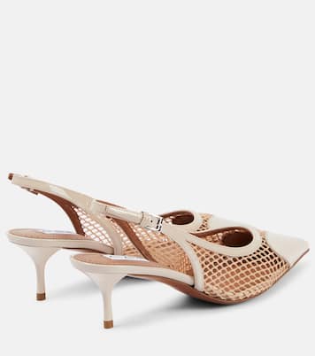 Escarpins Le Cœur en cuir et résille | Alaïa