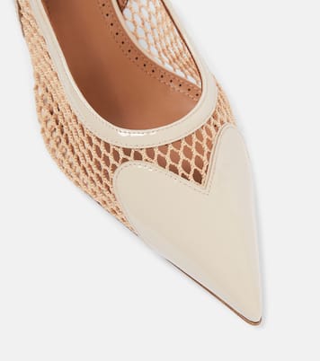 Escarpins Le Cœur en cuir et résille | Alaïa