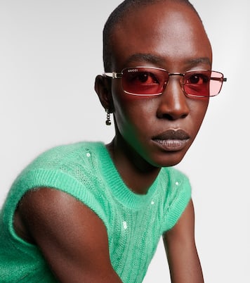 Gafas de sol rectangulares con GG | Gucci