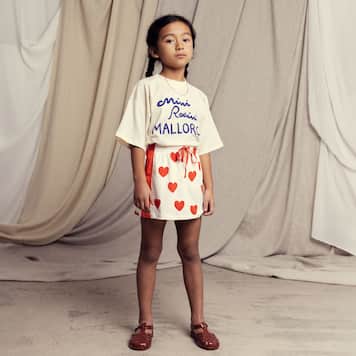 Falda Hearts de algodón | Mini Rodini