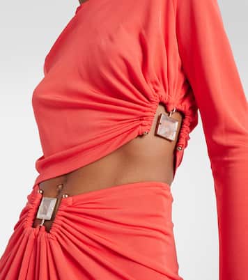 Crop top de jersey adornado | Christopher Esber