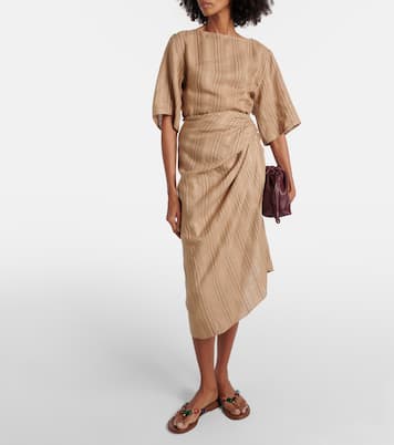 Top Mara in lino a righe | Loro Piana