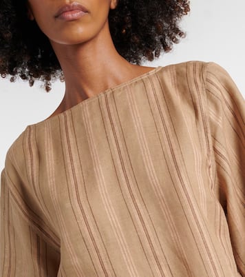 Top Mara in lino a righe | Loro Piana