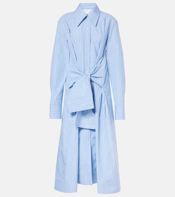 Abito chemisier in cotone a righe | Jil Sander