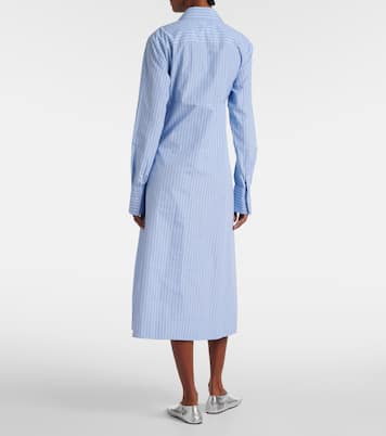 Abito chemisier in cotone a righe | Jil Sander