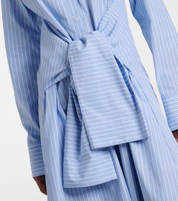 Abito chemisier in cotone a righe | Jil Sander