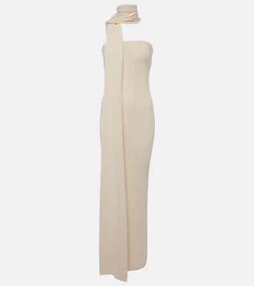 Scarf-detail linen and cotton maxi dress | Magda Butrym
