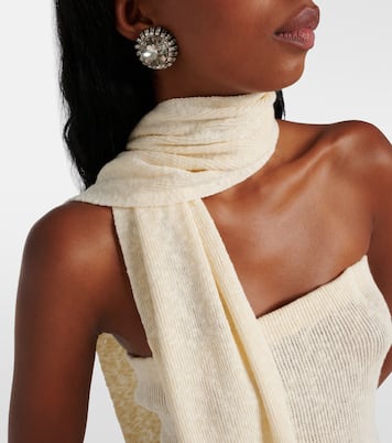 Scarf-detail linen and cotton maxi dress | Magda Butrym
