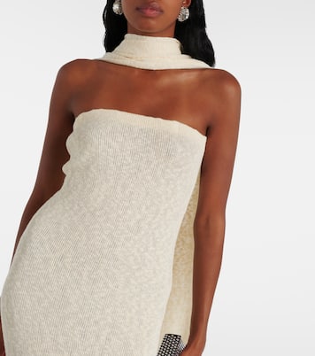 Scarf-detail linen and cotton maxi dress | Magda Butrym