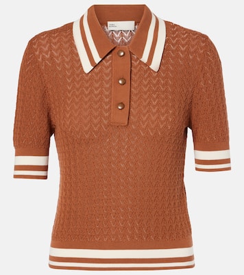 Polohemd aus Pointelle-Strick | Tory Burch