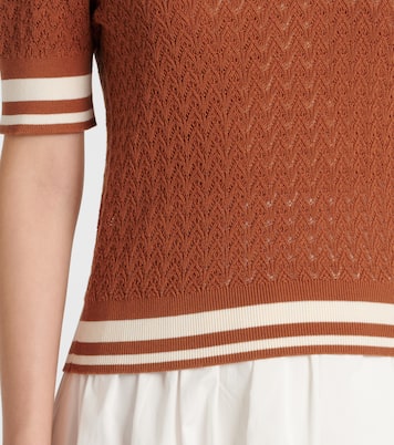 Polohemd aus Pointelle-Strick | Tory Burch