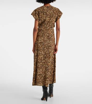 Sakura leopard-print silk-blend midi skirt | Isabel Marant