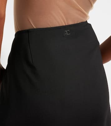 Jupe midi en laine mélangée | Courrèges