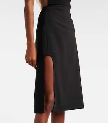Jupe midi en laine mélangée | Courrèges