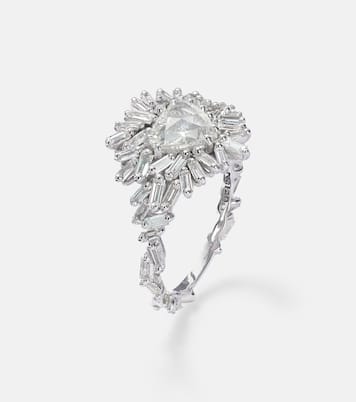 Bague Ooak en or blanc 18 ct et diamants | Suzanne Kalan