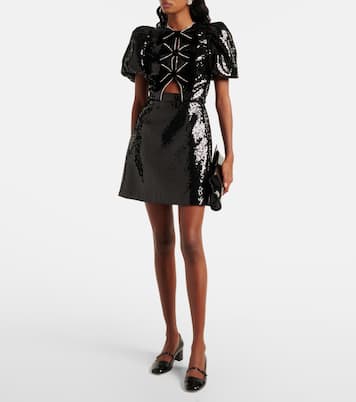 Verziertes Minikleid Lena mit Pailletten | Rebecca Vallance