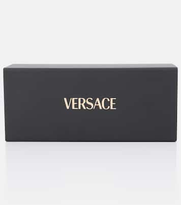 Damier Plaque rectangular sunglasses | Versace