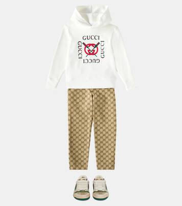 Felpa in cotone con logo e cappuccio | Gucci Kids