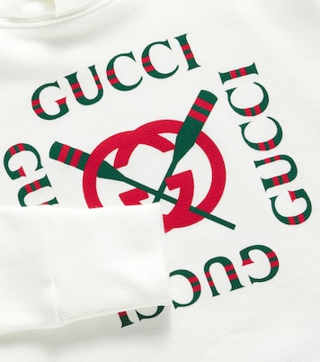 Felpa in cotone con logo e cappuccio | Gucci Kids