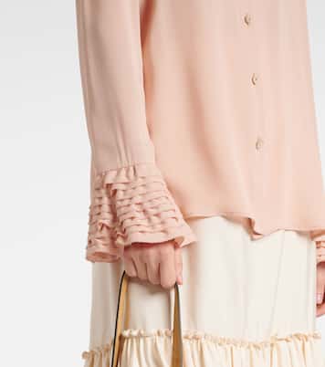 Camicia in georgette di seta con volant | Valentino